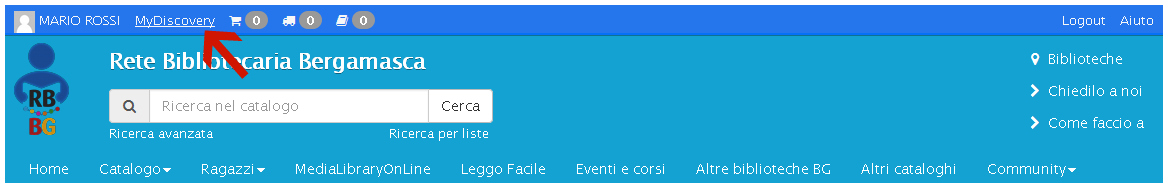 Accedi a MyDiscovery